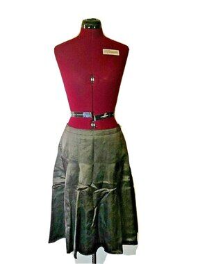 Banana Republic A-Line Skirt Women’s Size 2 Brown Linen Blend Lined Classic